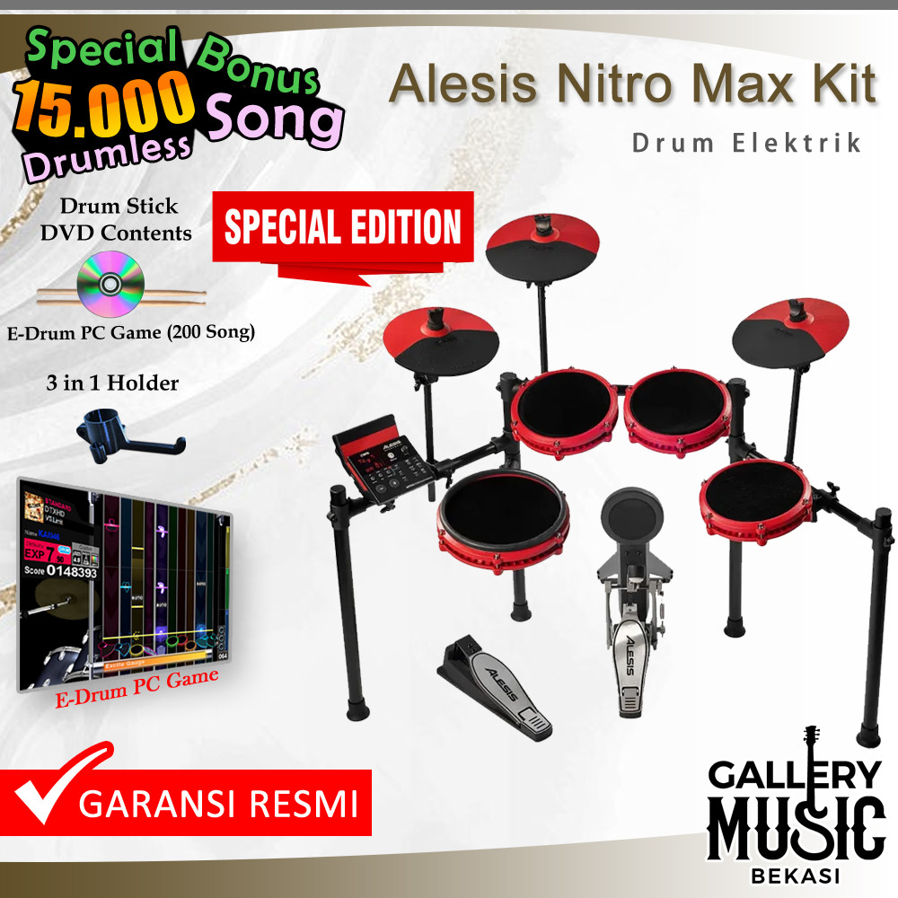 Alesis NITRO MAX KIT Electric Drum Set Original -Drum Elektrik Alesis