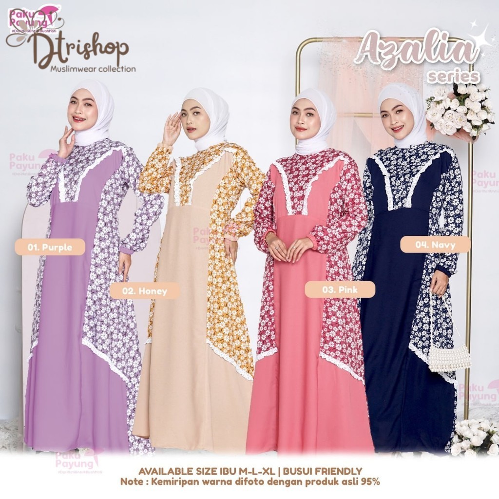 Azalia Couple Gamis Ibu Dress Muslimah Dewasa by Paku Payung