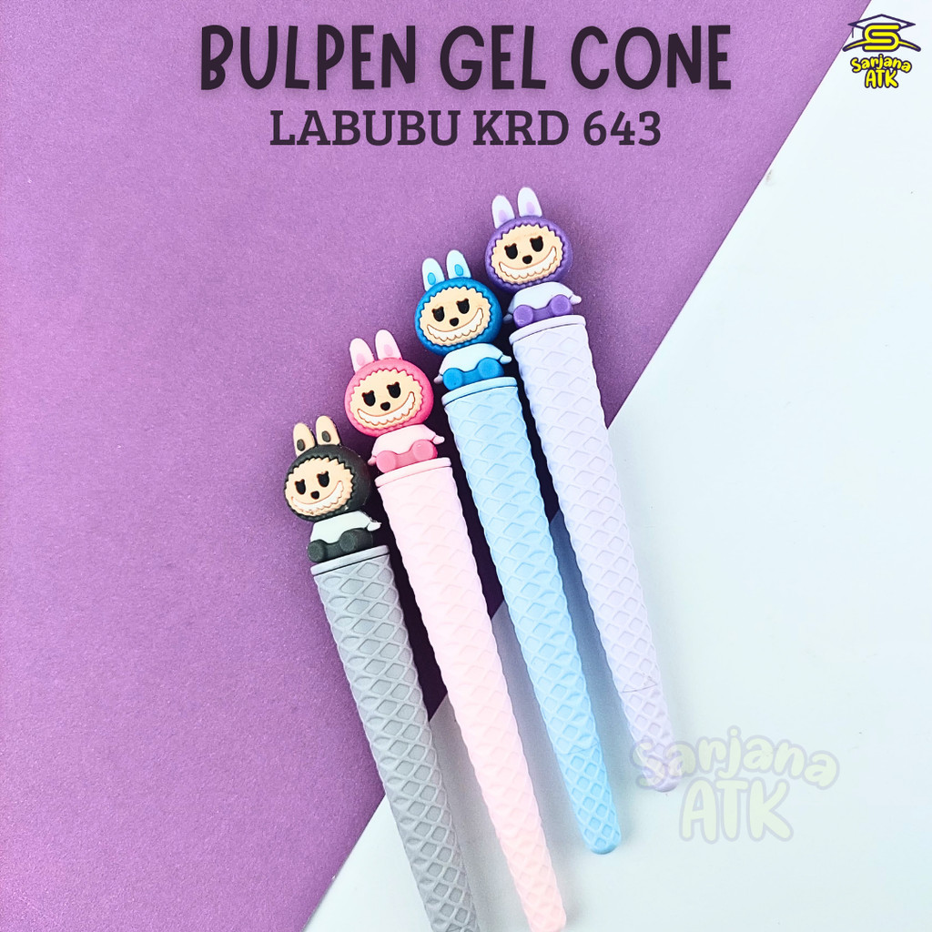 

Bulpen Gel Cone Ice Cream / Pen Gel 3D / Bulpen Gel KRD 643 Karakter LABUBU