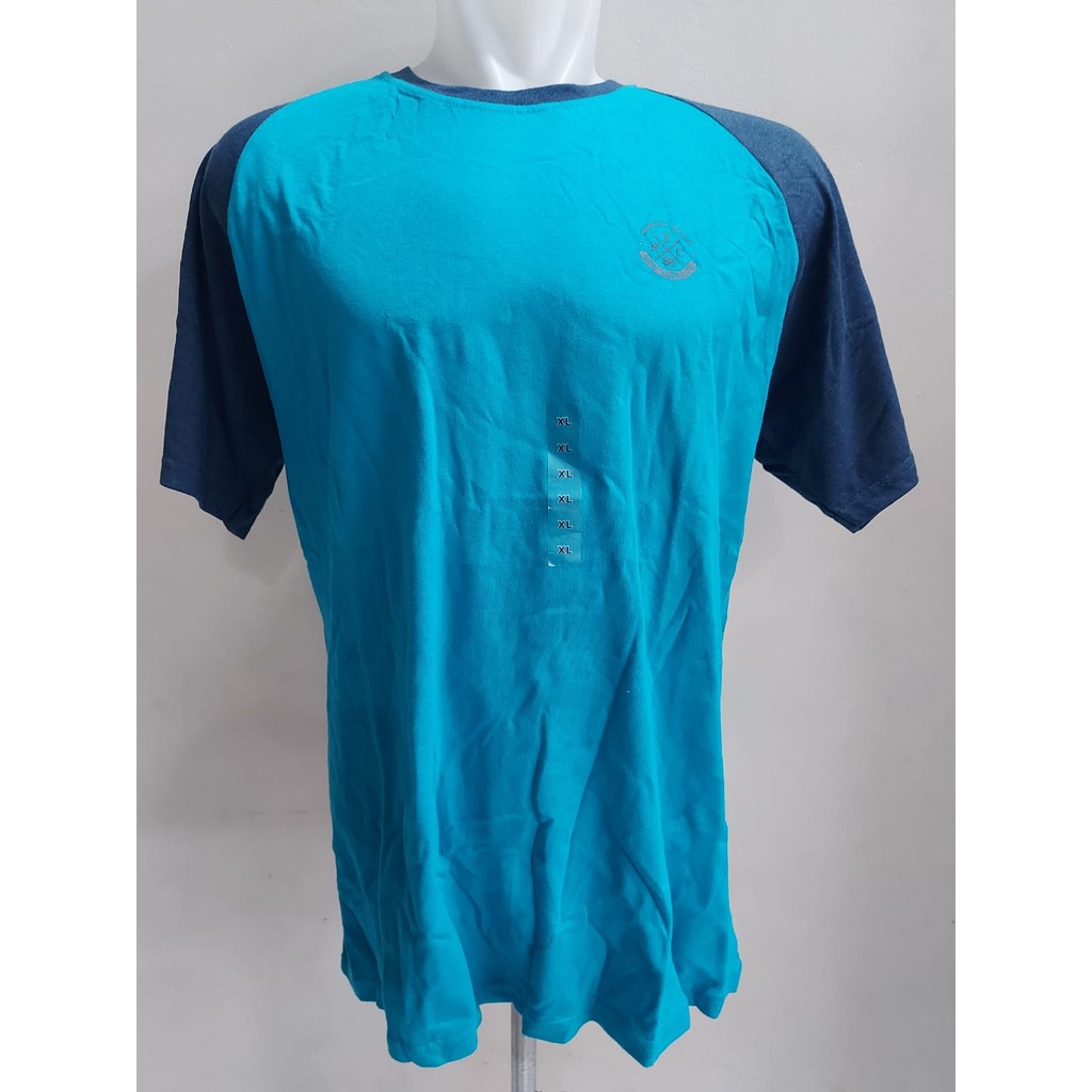 XL/-KOLEKSI KAOS RAGLAN PRIA/TIZ0NE/KAOS OBLONG PRIA/LENGAN PENDEK-BIRU/2024