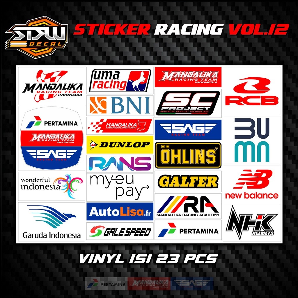 Cetak Kilat - STICKER RACING STIKER PACK STICKER BALAP VOL.7