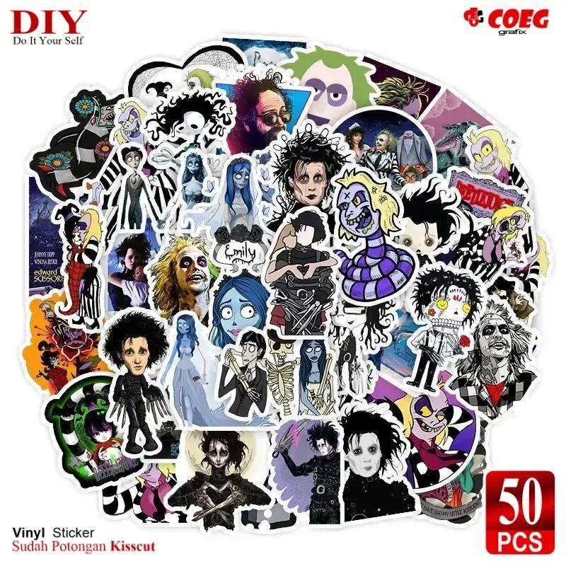 

50 PCS Stiker Edward Scissorhands CG77 - Stiker Vinyl Tahan Air untuk Laptop, Skateboard, HP, Mobil, Gitar, Mainan Anak, dan Dekorasi Film Tim Burton Paper Stationery