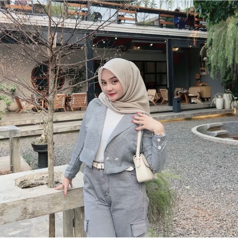 C.E - RFS BLAZER KOREAN YAYA / TWEEDY PREMIUM BLAZER / BLAZER  WANITA CROP / BAJU BLAZER TERBARU / B
