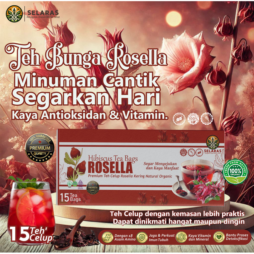 

Teh Bunga Rosella Teh Rosella Celup Rosela Kering Teh Penurun Tekanan Darah