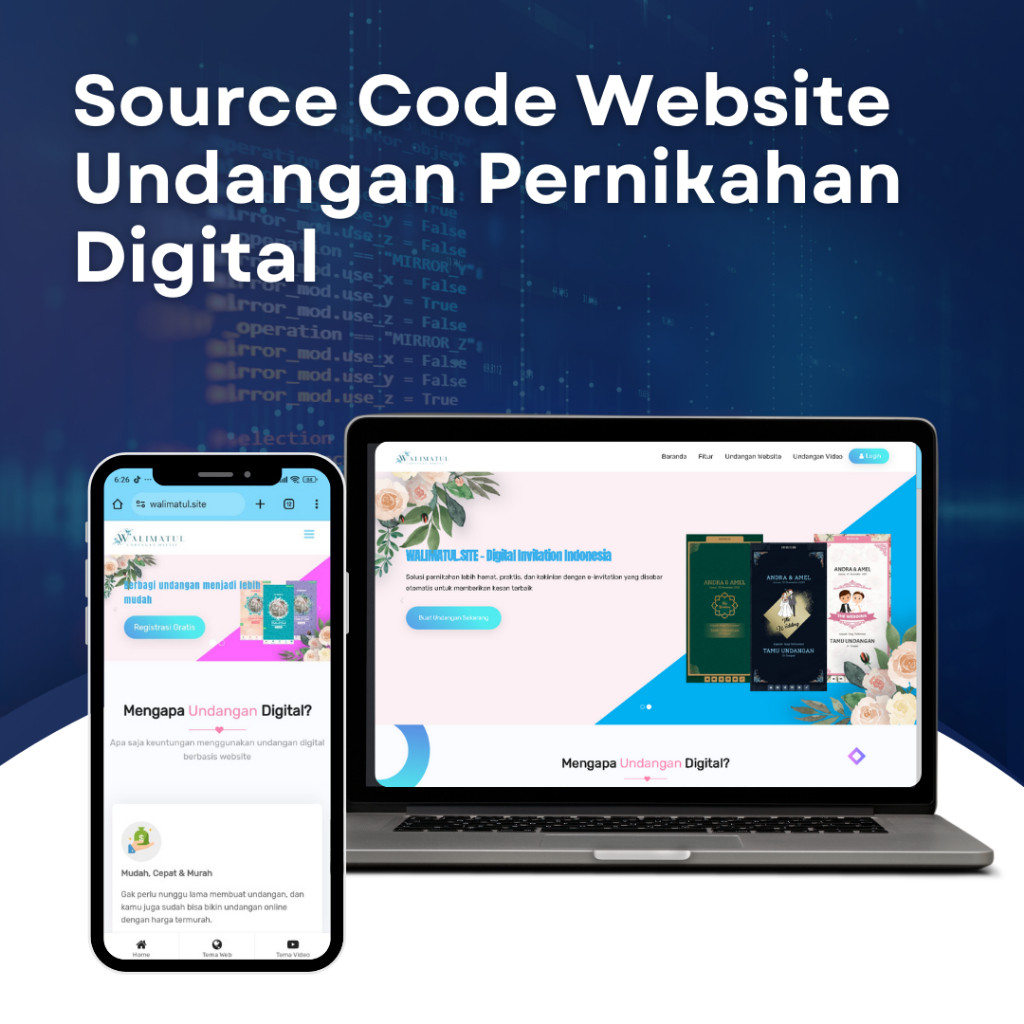 Source Code Website Undangan Pernikahan Digital Termurah