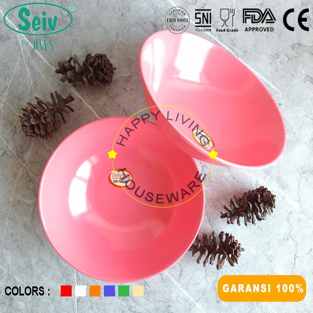 SEIV Mangkok Makan 7" Melamin Fiori Pink Mangkok Sop Seiv by Onyx 18cm