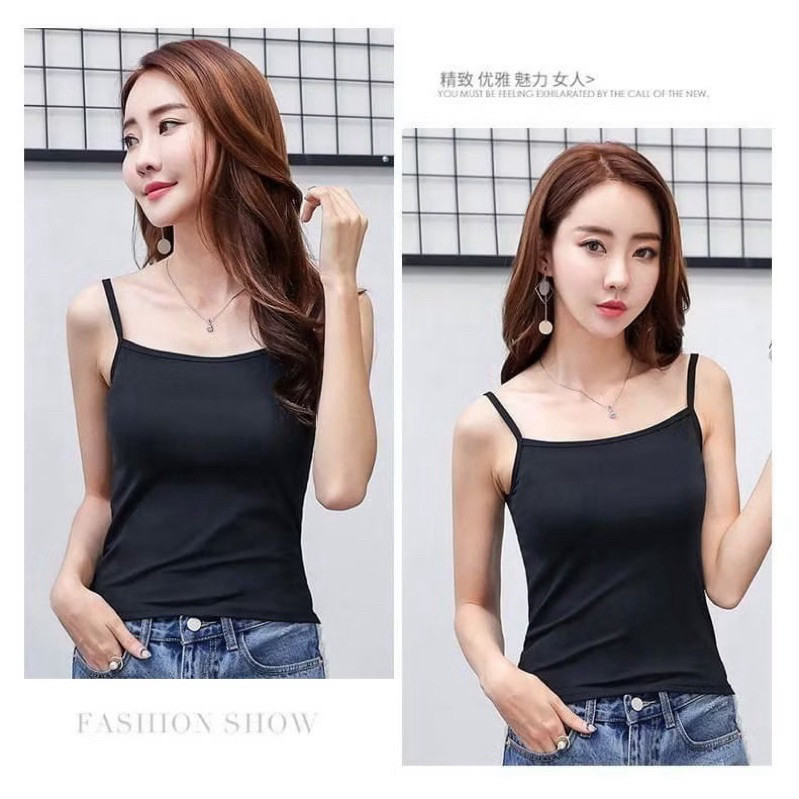 (wk acc) Tanktop Premium bahan lembut ukuran all size / Tanktop Wanita import / Atasan Kaos Dalam Si