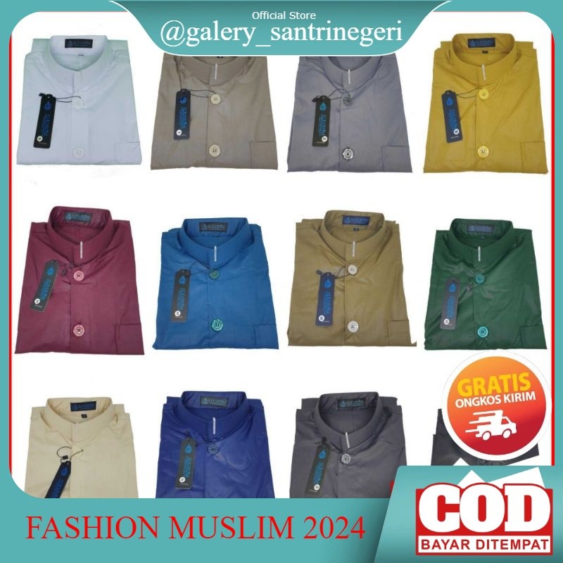 [TERLARIS] El Rumi Baju Koko Model Haibah Santri Pria Merek Alkarom Model Ammu Atasan Pria Koko Hadr