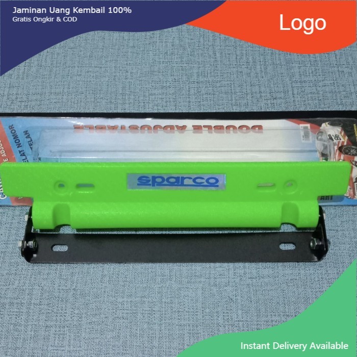 Tatakan dudukan tempat plat nomor mobil JDM hijau universal - Sparco Litlle_Variasi
