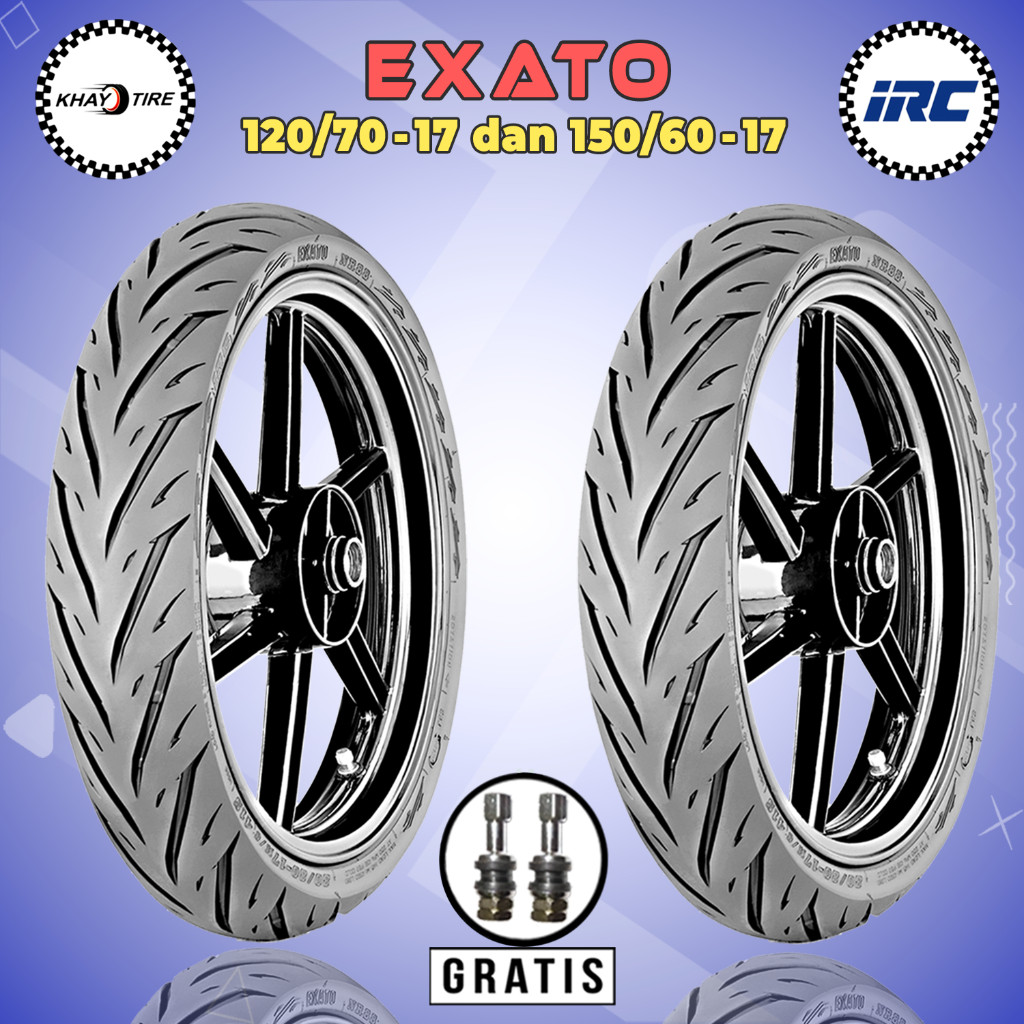 Paket Ban Motor Sport - Supermoto IRC EXATO 120/70 + 150/60 Ring 17 Tubeless