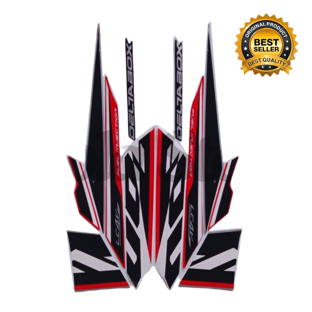 Stiker Striping Yamaha Vixion R 2017 Merah Putih List Stiker Standar Yamaha Vixion R 2017