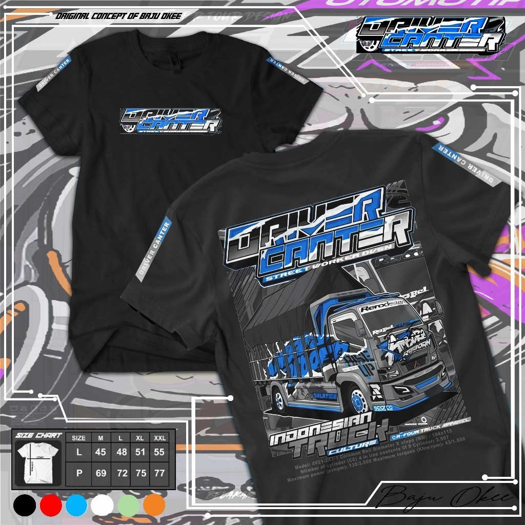BAJU OKEE KAOS TRUK RFR047 KAOS TRUK CANTER KAOS TRUK DRIVER MUDA KAOS TRUK DEWASA