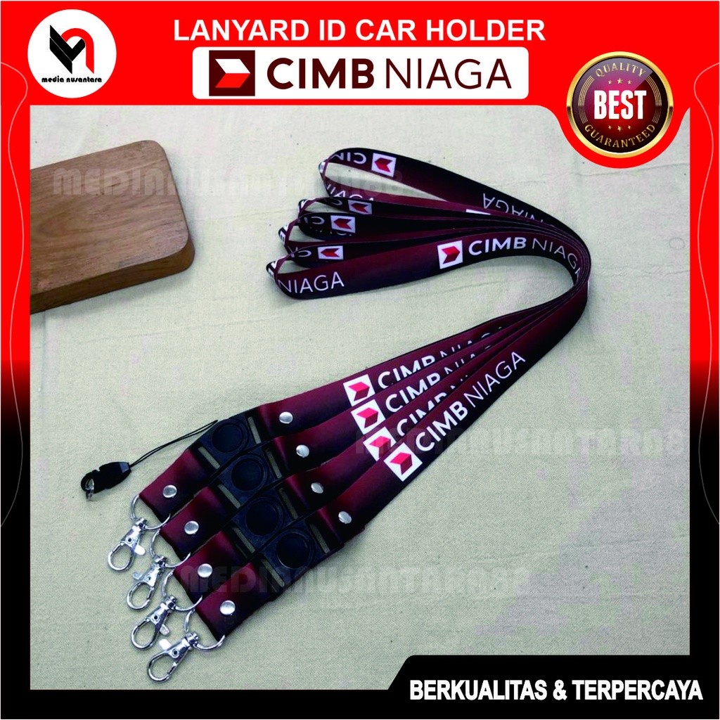 

Tali ID Card CIMB NIAGA Lanyard Printing 2 Sisi High Quality