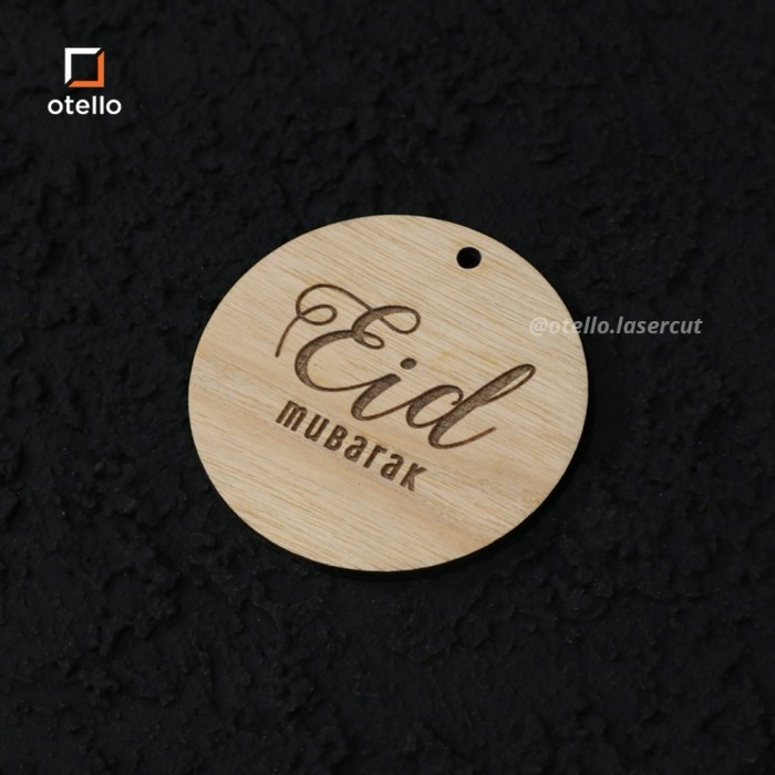 

Round Hang Tag Kayu Idul Fitri | Gantungan Hiasan Parcel Lebaran Eid - 04