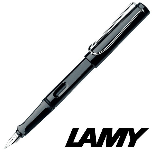 

[New] LAMY Safari Cartridge & Converter Fountain Pen - Black, SS Extra Fine