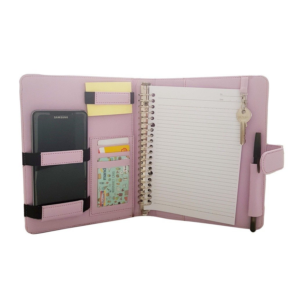 

Binder Polos Ungu A5 Lubang Ring 20 Multifungsi Isi 7 Slot Binder Viral Antimainstream