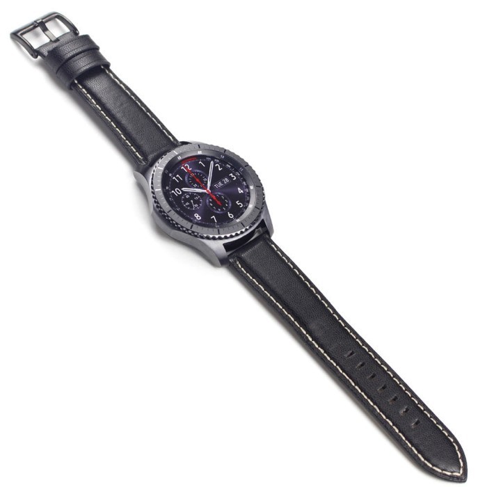 Samsung Gear S3 Classic/ Frontier Genuine Leather Strap - Band - Hitam