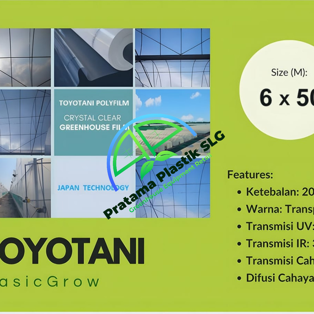 Best Plastik UV Toyotani Lebar 6 Meter ( Basic)