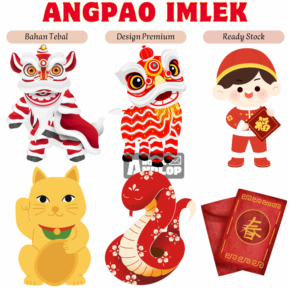 

READY STOCK Angpao Amplop Imlek 2025 Ampao Angpau Imlek 2025 - Angpao Amplop