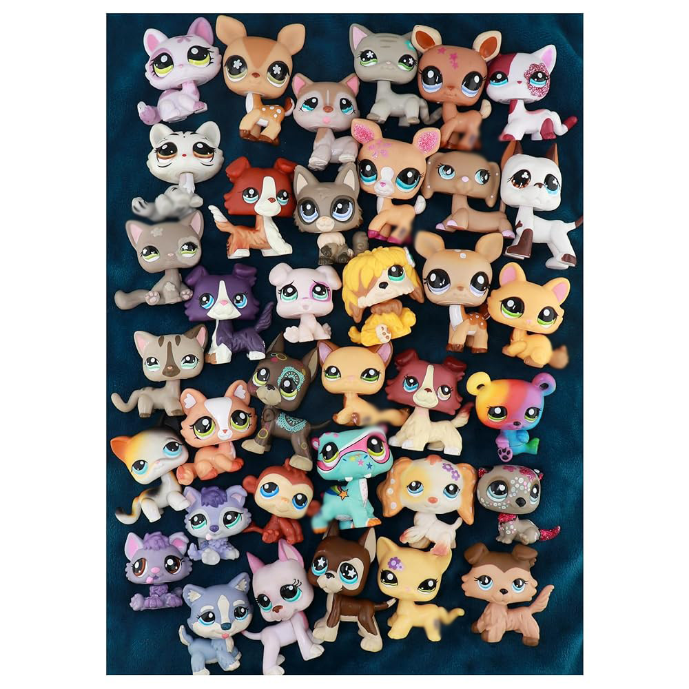 

Figures Pets 1 PC Cat and Dog and Lovely Accessories for Puppy Deer Cocker Spaniel Action Cartoon Collection Kids Toy Gift