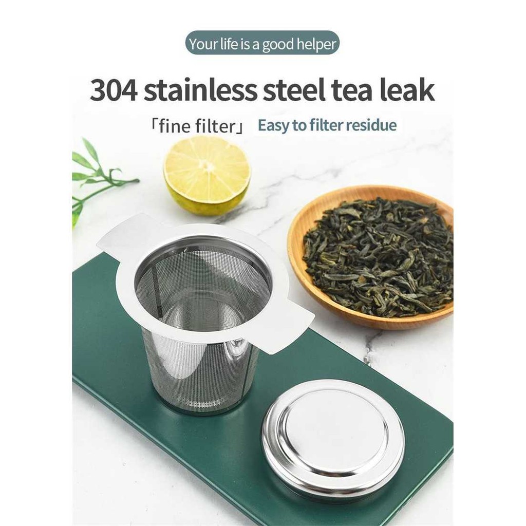 

Saringan Teh Stainless Steel Reusable Filter with Lid