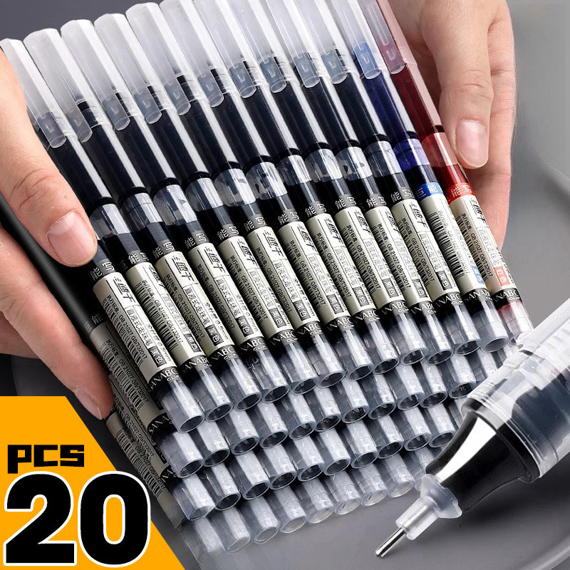 

Premium Black/Blue/Red Liquid Ink Gel Pens 0.5mm Fine Point Smooth Writing Ballpoint Pens for Office School Stationery Supply