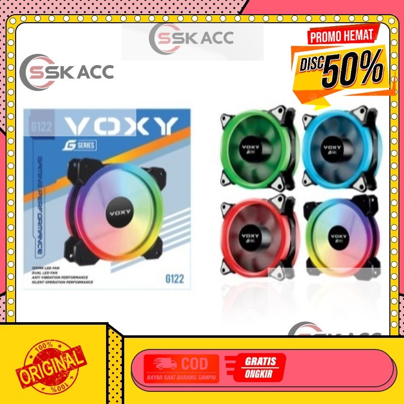 Fan casing CPU Gaming Voxy G 122 ( Running LED ) / Fan Casing RGB LED / Fan Casing Voxy GROSIR-KOMPU