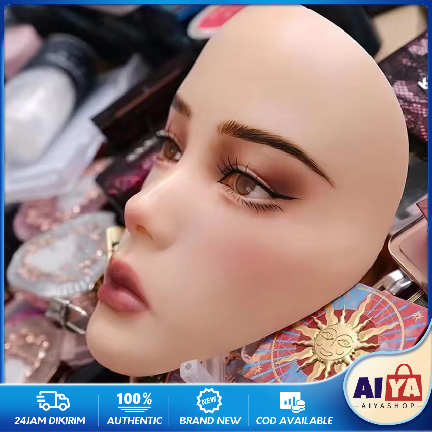 Manekin Makeup Full Face Bahan Silikon / Alat Latihan Make Up Faceboard Makeup / Make Up Pratice Sil