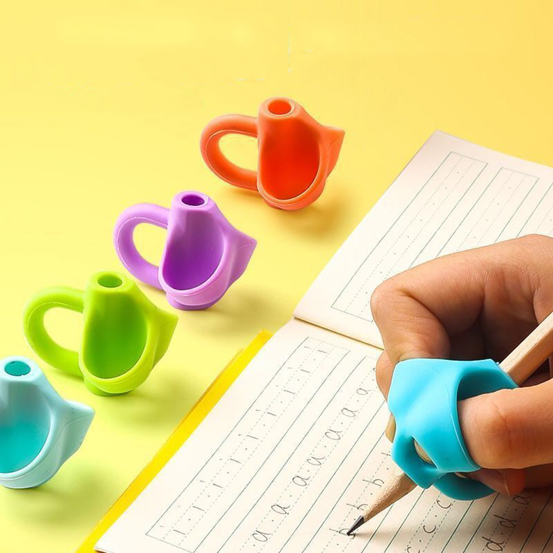 

2/20pcs Three-Finger Children Pencil Pen Holder Silicone Student Posture Correct Learning Writing Tool Correct Device