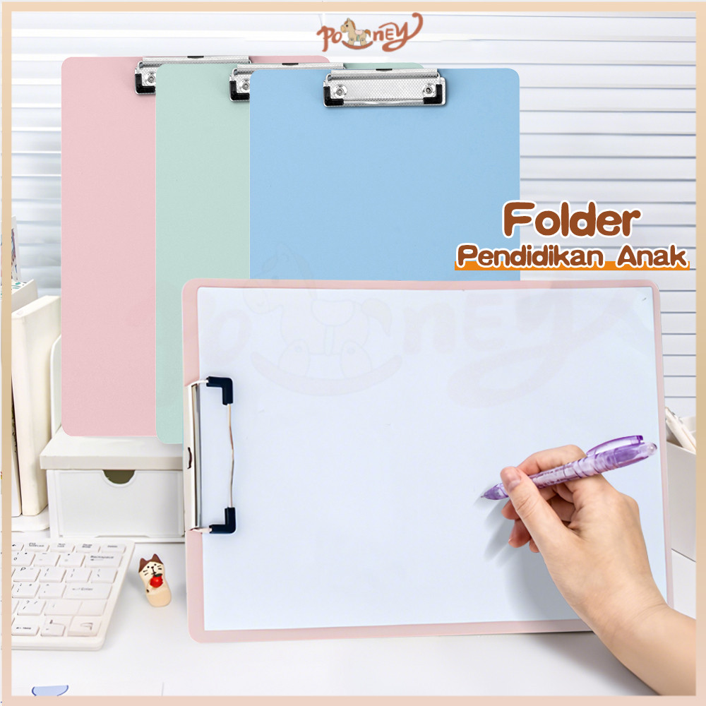 

Poney Clipboard Klip Kuat Papan Jalan Sekolah Kantor Papan Klip Ujian A4
