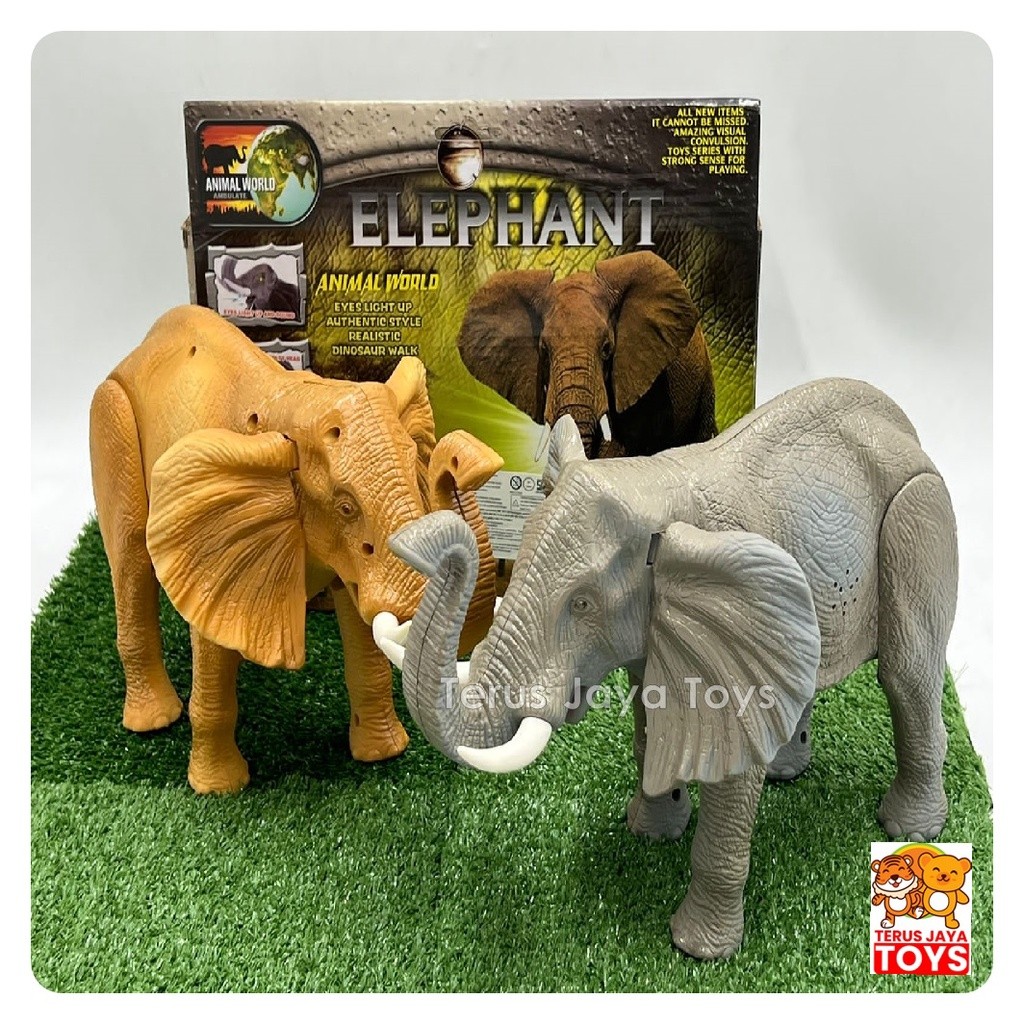 LETERSHOP Mainan Gajah Baterai Elephant Besar - Gajah Berjalan