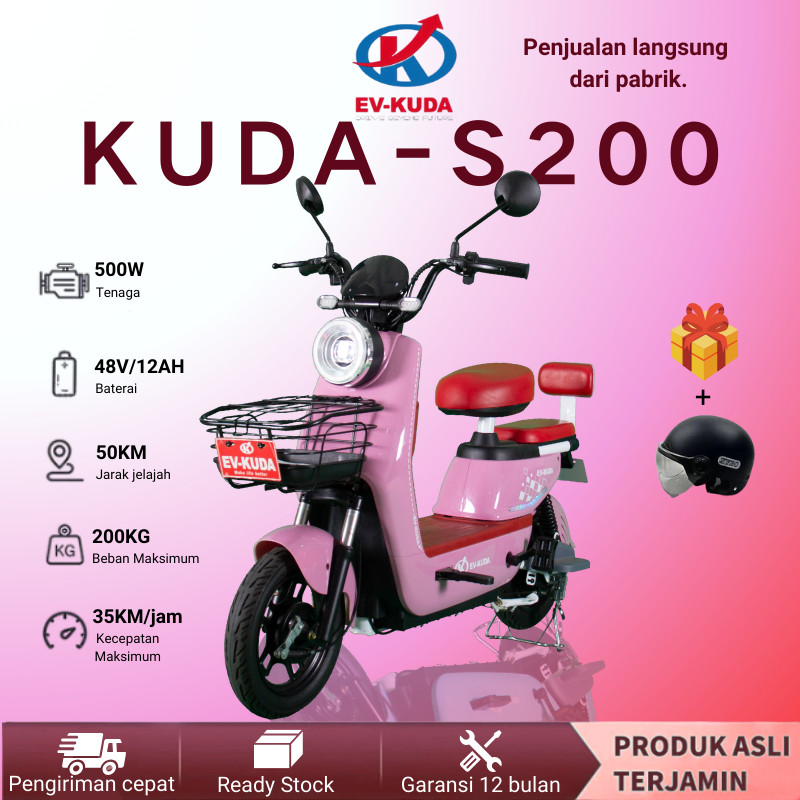 promo EV-KUDA S200 Sepeda Listrik Dewasa Sepeda Listrik Murah
