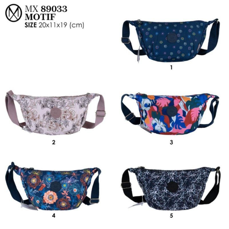 MIXELO Halfmoon 89033 tas selempang nylon premium mixelo motif // mixelobag tas mixelo original // t