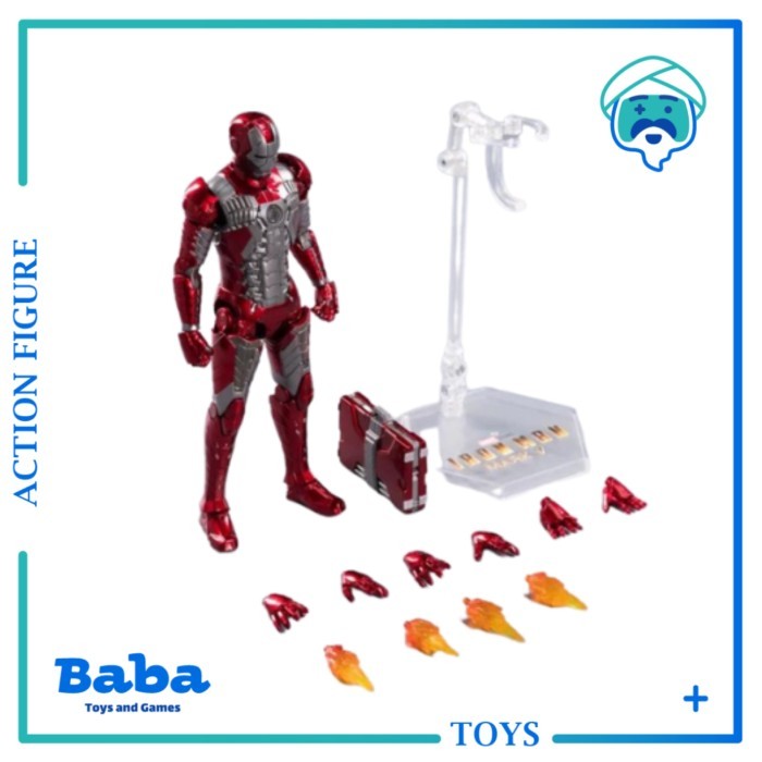 Mainan Figure Marvel Avengers ZD Toys Iron Man Mark 5 / Ironman MK V - LED