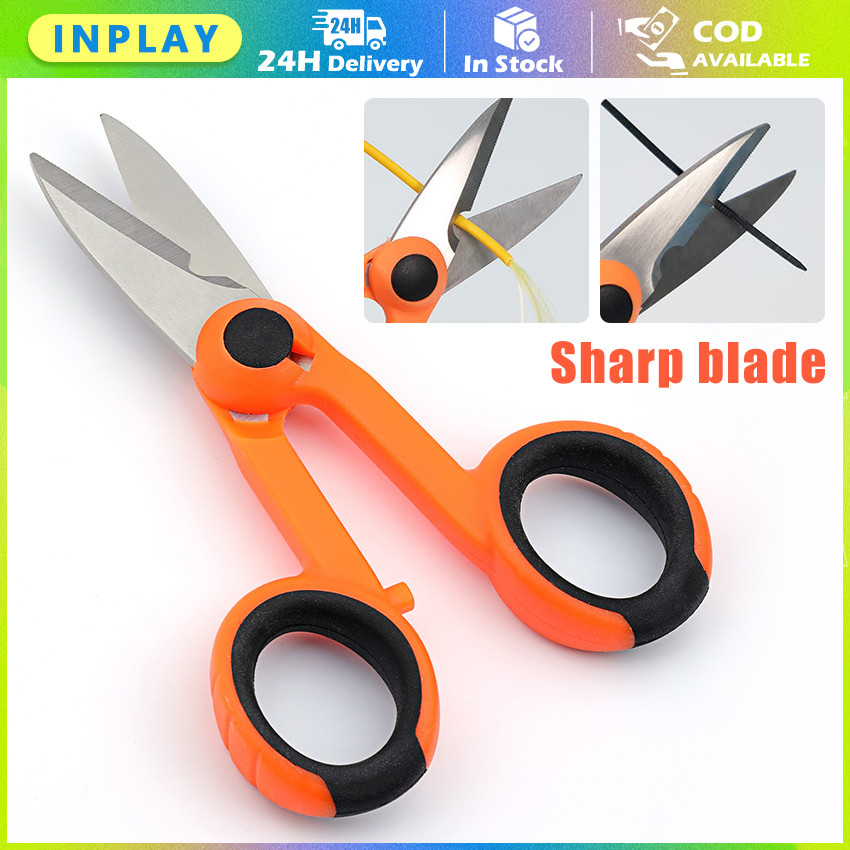 Gunting Multifungsi Stainless Steel / Alat Potong Tali Pancing, Kabel Listrik dan Kevlar untuk Aktiv
