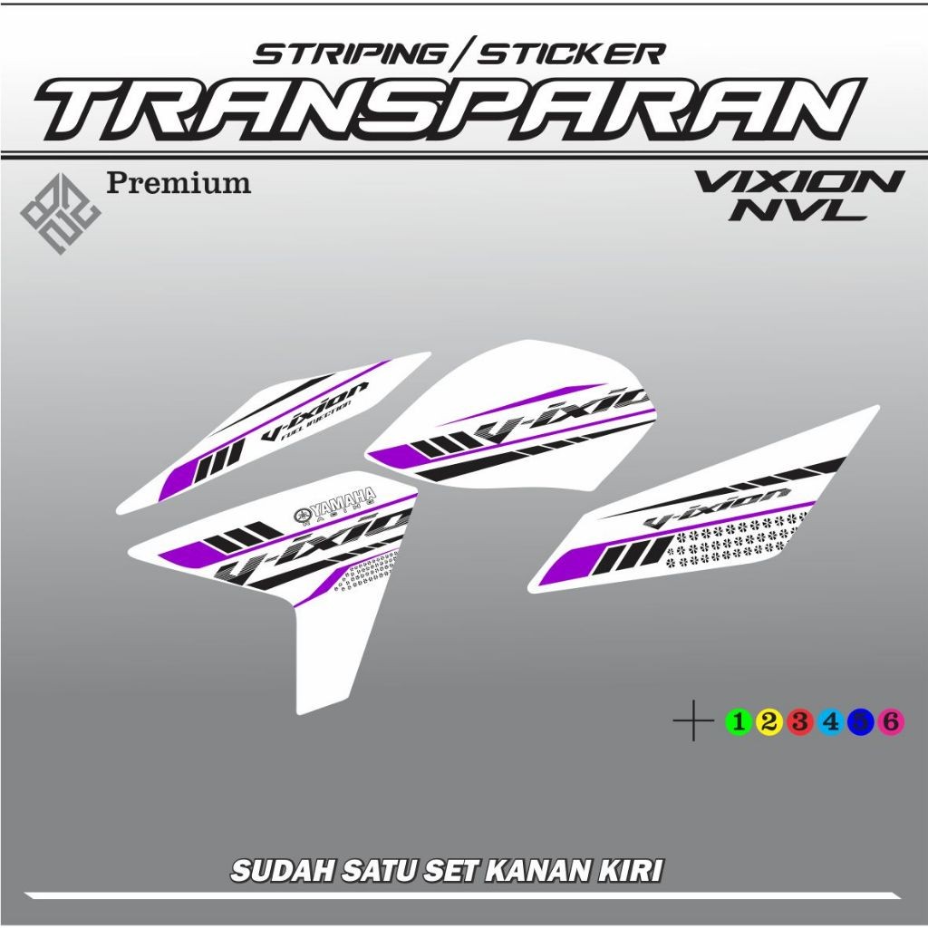 Striping Transparan Vixion New NVL Design Terbaru Sticker Bening TRANSPARAN