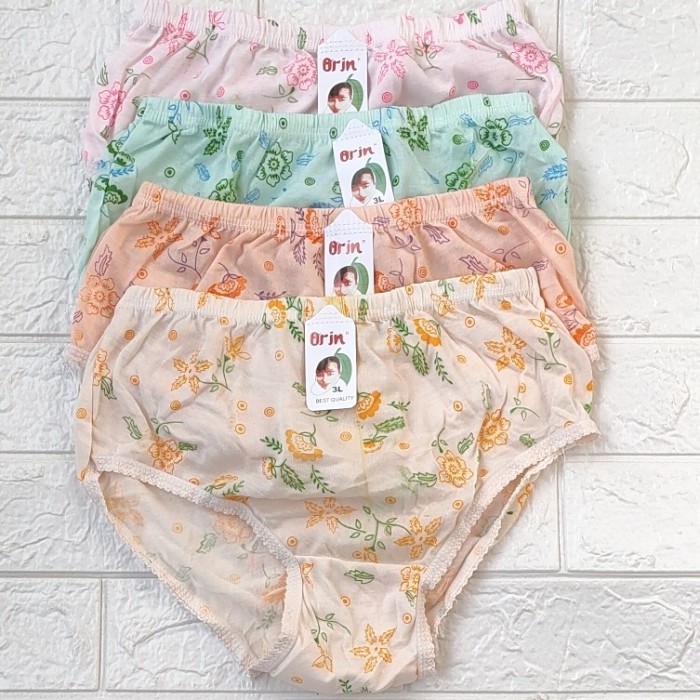 1 lusin cd wanita motif bunga-bunga cd kekinian cd grosir 12 pcs AOS