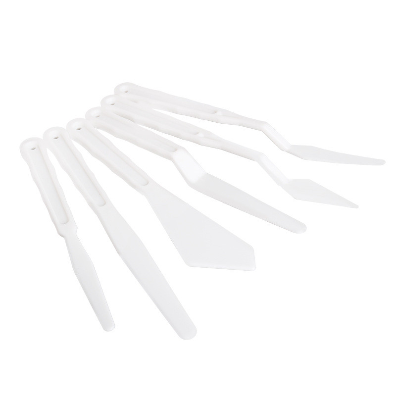 

Oil painting knife 6 plastic palette knife set gouache acrylic paint scraper Art painting paint scraper