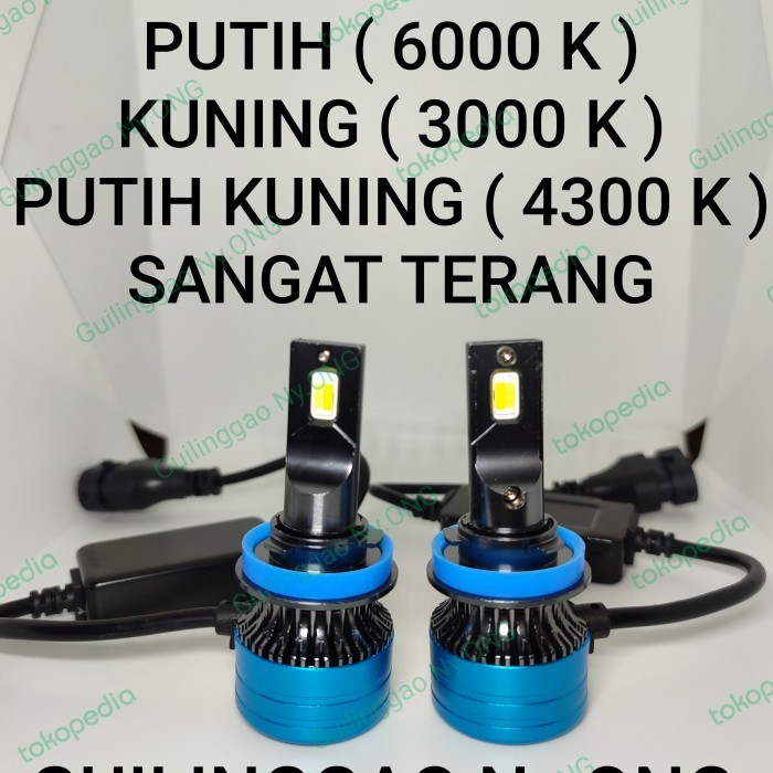 LED GT 3 WARNA SUPER BRIGHT H4 DAN H11. GARANSI 1 TAHUN - H11/H16