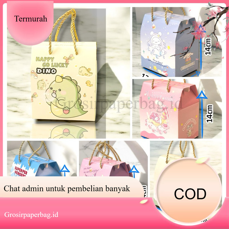 

Tas Ulang Tahun Anak Sanrio Kotak Snack Paperbag Cinnamoroll Kuromi Melody Pocchaco