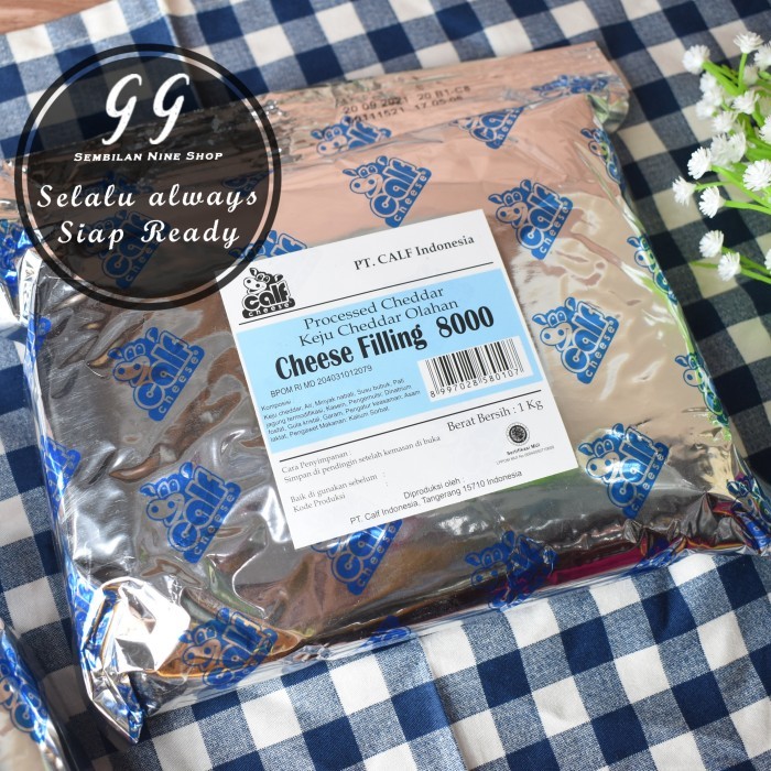 

1 Kg CALF Cheese FILLING 8000 isian keju olahan processed cheddar