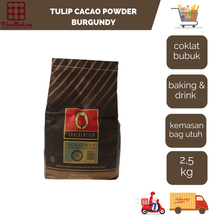 

Tulip Cacao Powder Burgundy 2.5 Kg Coklat Bubuk Cocoa