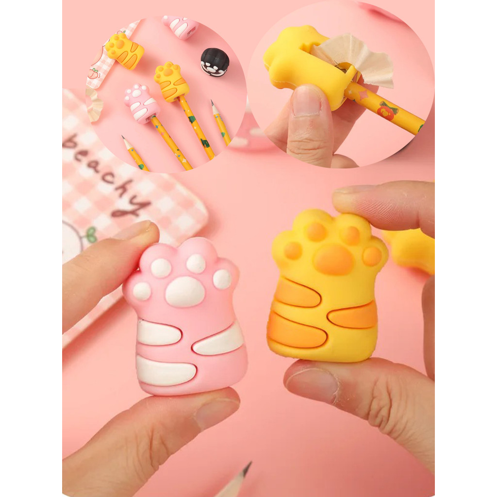 

1pcs pencil Sharpeners Cute Cat Paw Shaped Sharpener Pencil Standard Pencil Cutting Machine Student School Office Stationery