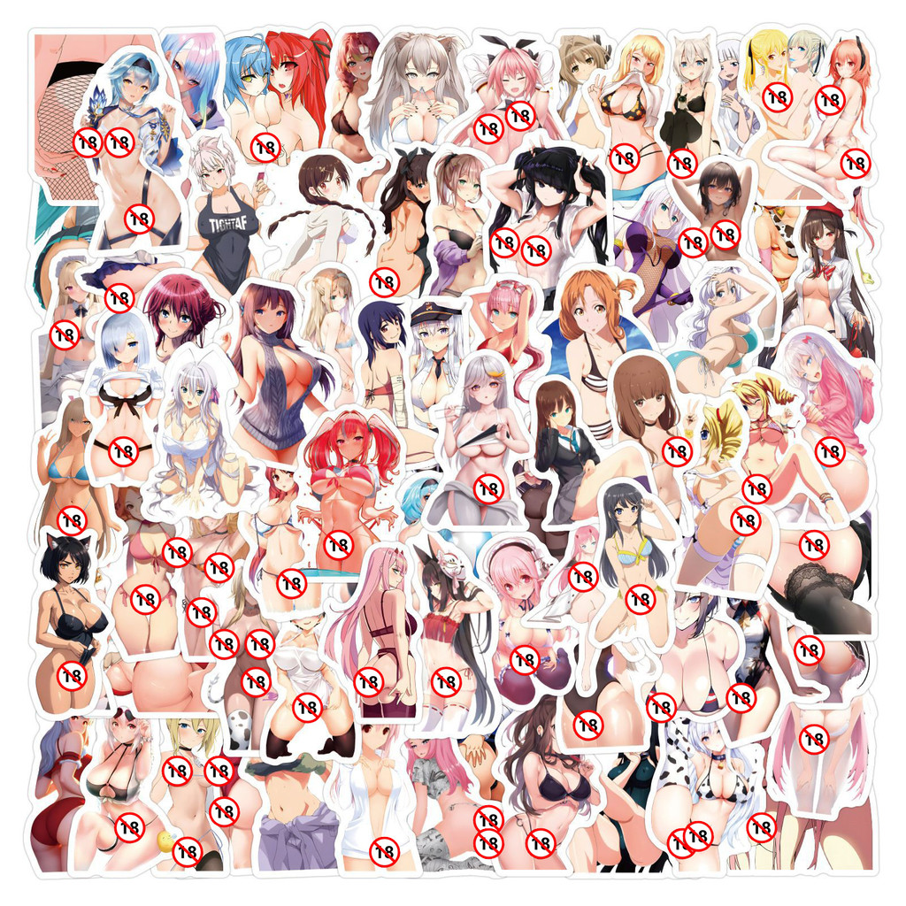 

10/30/50/120PCS y Hentai Waifu Cartoon Stickers Adult Anime Decals Car Motorcycle Luggage Laptop Waterproof Kawaii Sticker