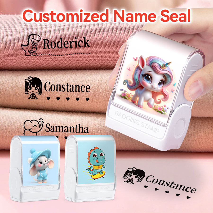

Baby Name Custom personalized Dresses logo shoes school bag tags Student Stamp Kindergarten Clothes Waterproof Sticker gift set