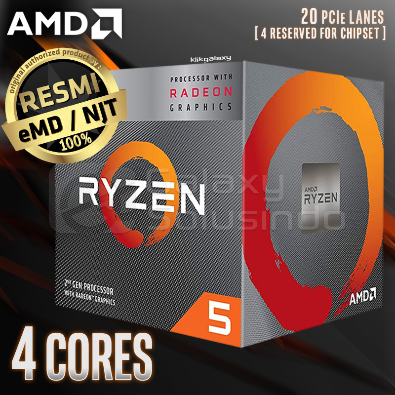 AMD Ryzen 5 3400G AM4 Processor