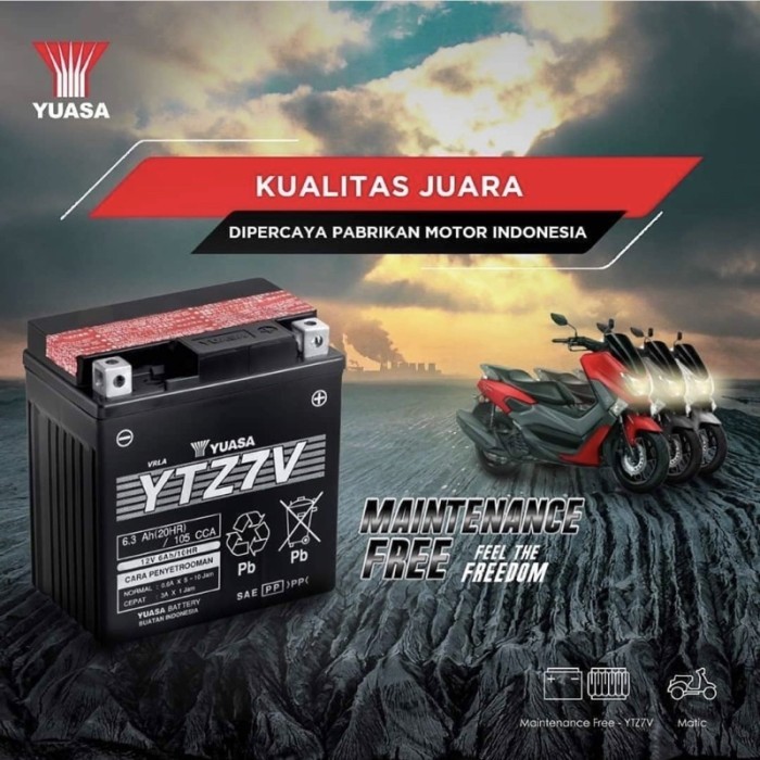 AKI MOTOR YAMAHA AEROX 155 YUASA YTZ7V ORIGINAL