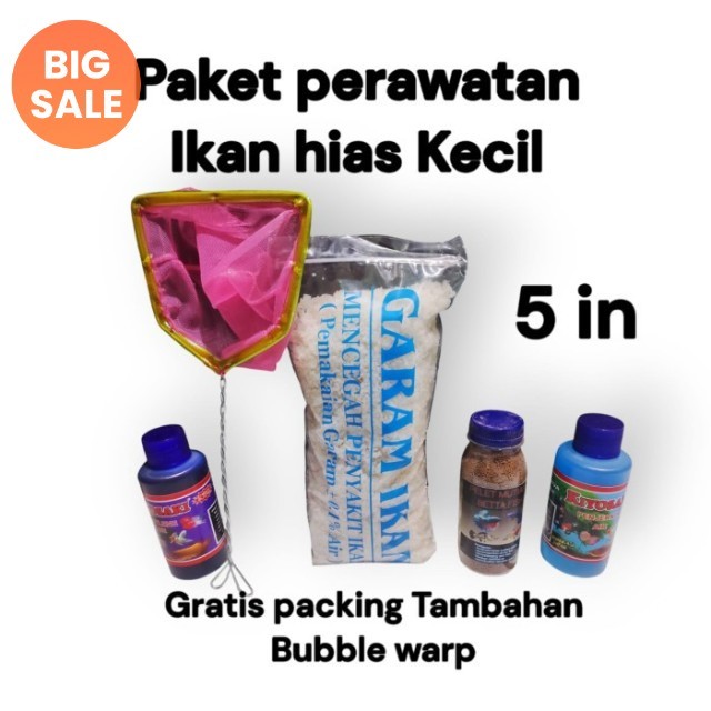 Perawatan ikan hias kecil lengkap / paket perawatan ikan hias kecil / perawatan ikan hias / paket pe