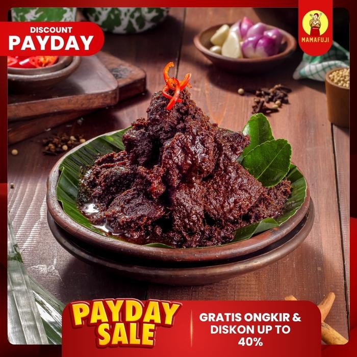 

Mama Fuji - Rendang Daging 350gr (Mini Size) Food