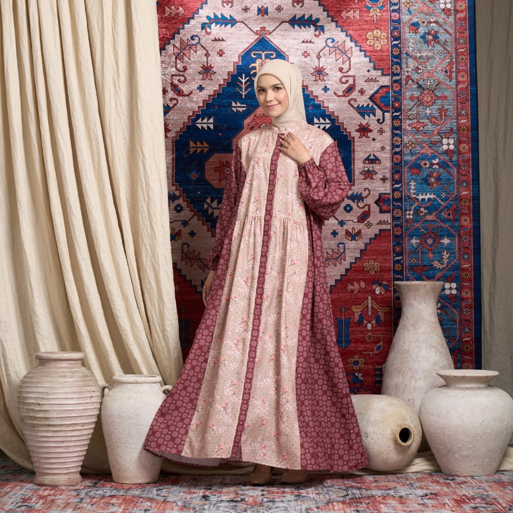 La Vierra - Hafsha Dress Gamis Printing